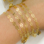 Load image into Gallery viewer, Gold Plated 925 Sterling Silver Flat Oval Design Link Chain.