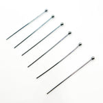 Load image into Gallery viewer, 24 Gauge Black Rhodium Sterling Silver Ball 2 Inch Headpin