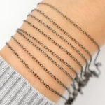 Load image into Gallery viewer, Oxidized Sterling Silver Smooth Oval Link Chain