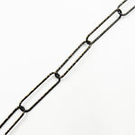 Load image into Gallery viewer, Y79DCBR. Black Rhodium Sterling Silver Diamond Cut Paperclip Chain