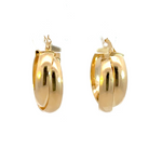 Load image into Gallery viewer, 15850021290. 14K Solid Gold Fancy Braided Hollow Hoop Earrings
