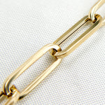 Load image into Gallery viewer, 14K Yellow Gold Hollow Flat Paperclip Chain