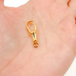 Load image into Gallery viewer, 17MM Gold-plated Sterling Silver Swivel Clasp
