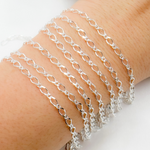 Load image into Gallery viewer, Sterling Silver Long and Short Links Chain
