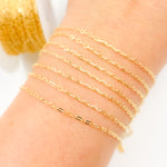 Load image into Gallery viewer, 14K Solid Gold Flat Oval Link Chain