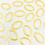 Load image into Gallery viewer, Gold-plated Sterling Silver Brushed Marquis Connector