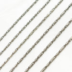 Load image into Gallery viewer, Oxidized 925 Sterling Silver Bar Link Chain