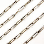 Load image into Gallery viewer, Oxidized Sterling Silver Matt Paperclip Chain