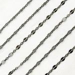 Load image into Gallery viewer, Oxidized Sterling Silver Marina Link Chain