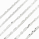 Load image into Gallery viewer, Sterling Silver Diamond Cut Paperclip Chain