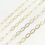 Load image into Gallery viewer, Gold-Filled Flat Oval Long and Short Link Chain