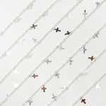 Load image into Gallery viewer, V311SS. Sterling Silver Fancy Dangle Cross-Link Chain