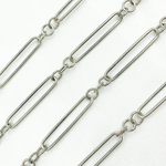 Load image into Gallery viewer, Oxidized Sterling Silver Paperclip and Round Link Chain.