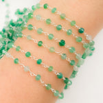 Load image into Gallery viewer, Green Onyx Sterling Silver Wire Chain