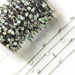 Load image into Gallery viewer, Created White Opal Round Shape Dangle Chain