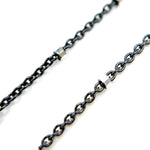 Load image into Gallery viewer, Black Rhodium Sterling Silver Chain with Silver Cubes