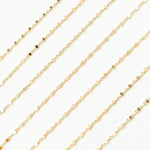 Load image into Gallery viewer, 14K Solid Yellow Gold Cube Satellite Chain by Foot