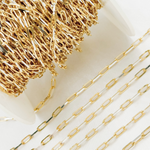 Load image into Gallery viewer, Gold Plated Sterling Silver Diamond Cut Paperclip Chain