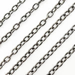 Load image into Gallery viewer, Black Rhodium Sterling Silver Black Rhodium Cable Chain