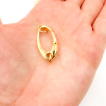 Load image into Gallery viewer, 26MM Gold-plated Sterling Silver Oval Clasp