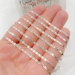 Load image into Gallery viewer, 925 SterliSterling Silver Flat Marina Chainng Silver Diamond Cut Paperclip Link Chain.