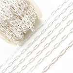 Load image into Gallery viewer, Sterling Silver Matt Flat Paperclip Chain