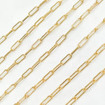 Load image into Gallery viewer, 14K Gold Filled Hammered Paperclip Chain