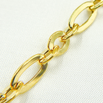 Load image into Gallery viewer, Gold Plated 925 Sterling Silver Short & Long Flat Oval Link Chain