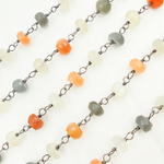 Load image into Gallery viewer, Multi Moonstone Oxidized Chain