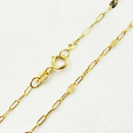 Load image into Gallery viewer, 14k Solid Gold Smooth Paperclip Diamond Cut Marina Link Chain