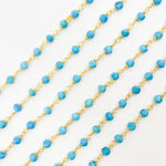 Load image into Gallery viewer, Gold Plated Sterling Silver Turquoise Wire Chain
