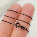 Load image into Gallery viewer, Black Rhodium Sterling Silver Cable Necklace