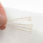 Load image into Gallery viewer, Gauge Gold-filled Eye Pin 1.5 Inch Headpin