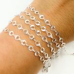 Load image into Gallery viewer, 925 Sterling Silver Diamond Cut Circle Link