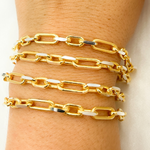 Load image into Gallery viewer, Gold Plated 925 Sterling Silver Diamond Cut Long & Short Chain