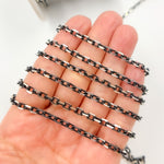 Load image into Gallery viewer, Black Rhodium Sterling Silver Diamond Cut Box Chain