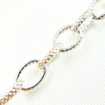 Load image into Gallery viewer, Sterling Silver Textured Oval Link Chain