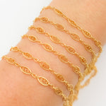 Load image into Gallery viewer, 14k Gold Filled Twisted Oval and Round Links Chain