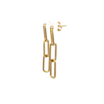 Load image into Gallery viewer, 14k Solid Gold Paperclip Earrings. EFZ52394
