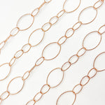 Load image into Gallery viewer, Rose Gold Plated Silver Diamond Cut Long and Short Link Chain