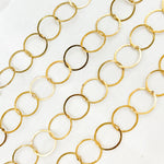 Load image into Gallery viewer, 14K Gold Filled Flat Round Link Chain