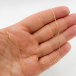 Load image into Gallery viewer, 025R01T5J08018K. 18K Yellow Solid Gold Cable Chain with Extender