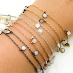 Load image into Gallery viewer, Created White Opal Round Shape Dangle Chain