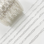 Load image into Gallery viewer, Sterling Silver Smooth Paperclip Chain