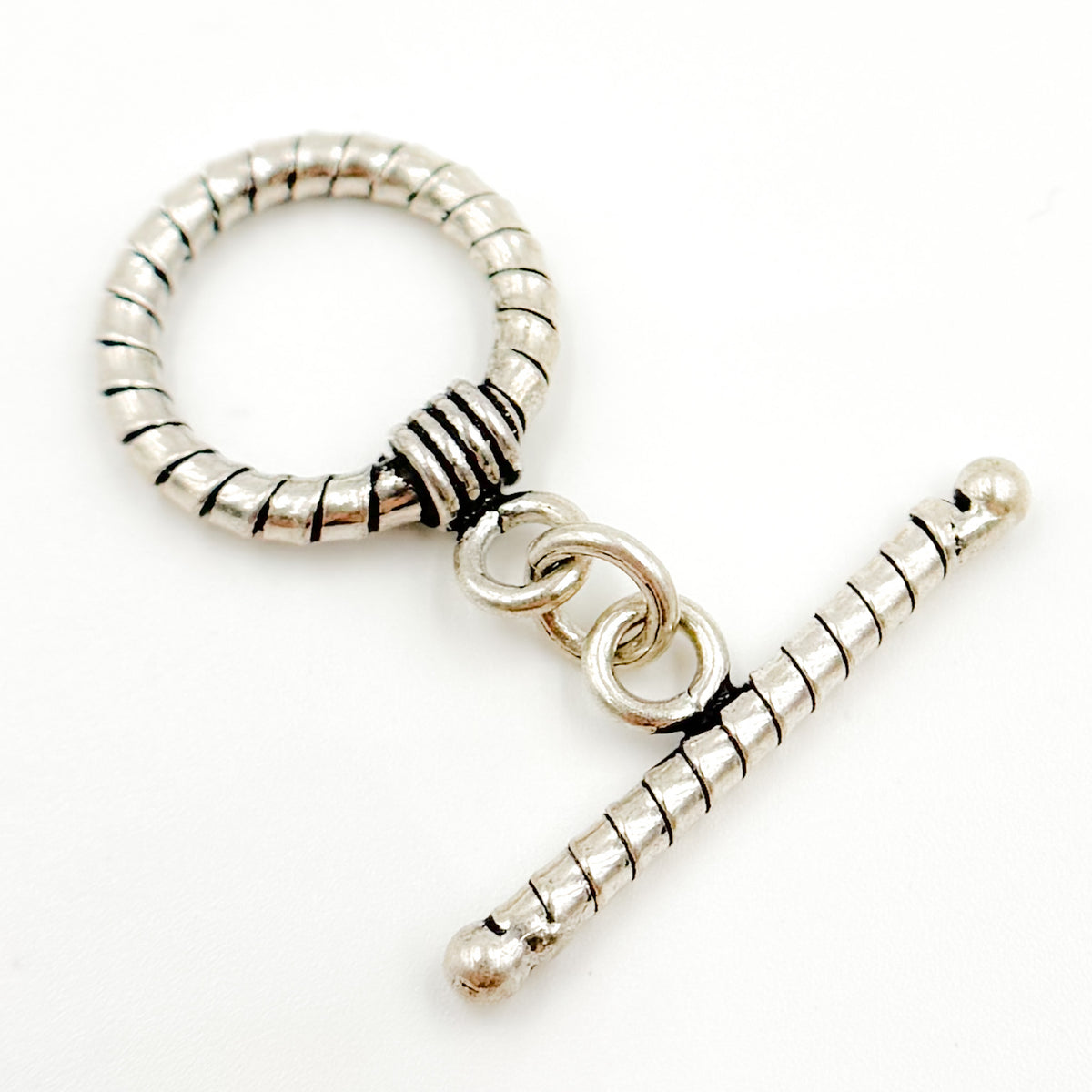 Oxidized Sterling Silver Toggle Clasp