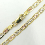 Load image into Gallery viewer, 14K Solid Gold Tri-Color Marina Bracelet