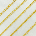 Load image into Gallery viewer, Gold Plated 925 Sterling Silver Diamond Cut Paperclip Chain. X26GP