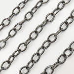 Load image into Gallery viewer, Black Rhodium Sterling Silver Smooth Cable Chain