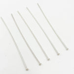 Load image into Gallery viewer, 24 Gauge White Sterling Silver Flat 2 Inch Headpin