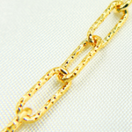 Load image into Gallery viewer, Gold Plated Sterling Silver Diamond Cut Paperclip Chain
